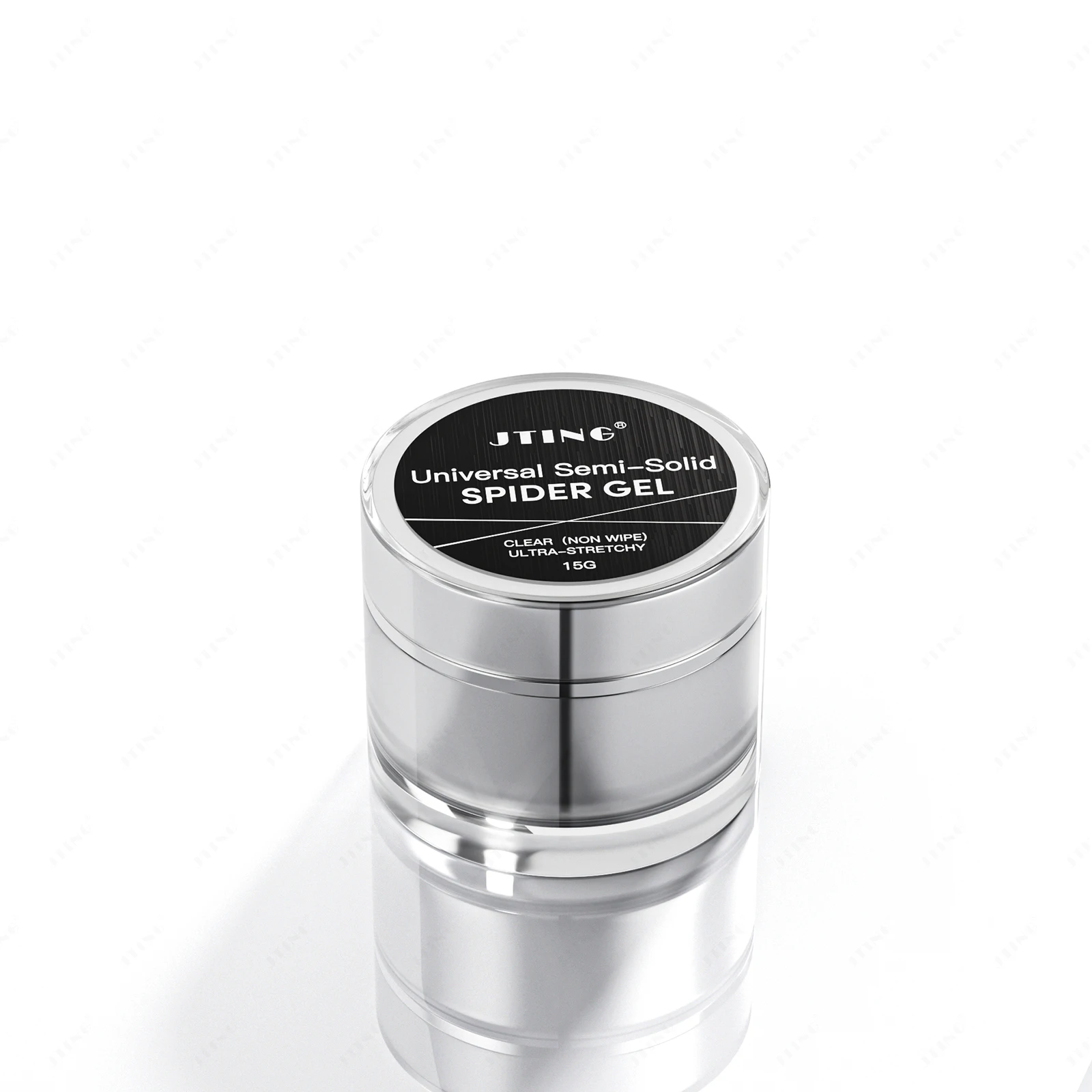 JTING Newest updated Universal Semi-solid spider gel polish Non wipe Clear spider modelling gel nail polish for chrome powder