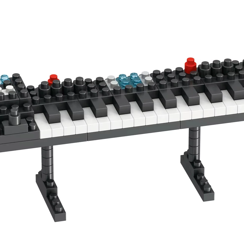 New Musical Instruments Piano Guitar Drum set Building Block assembly Compatible Block Small particle Toy kid girl Gift