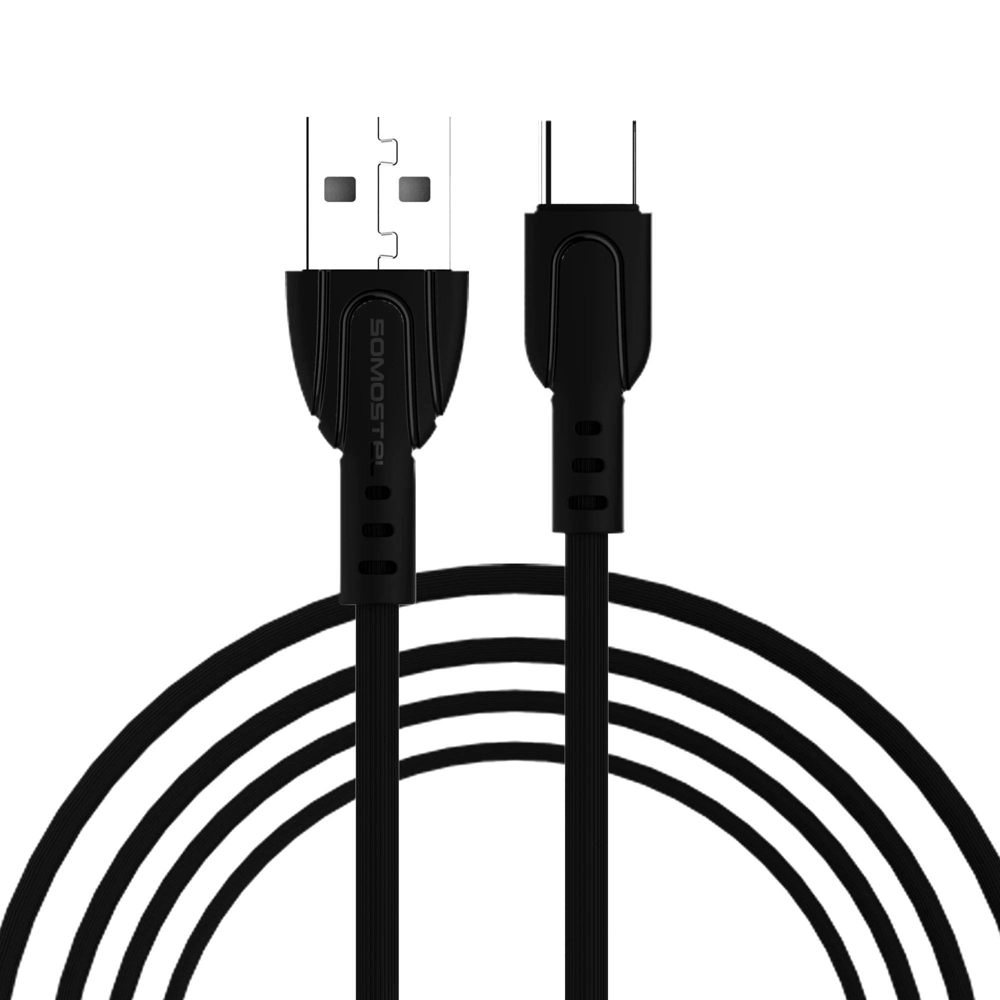 Factory Price 2.1A Mobile USB Cable Durable PVC Fast Charging USB to Type C Micro V8 IPH Port Charge Cable