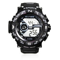 Sanse S-650 Sport Digital Watch Chronograph Men Waterproof 3ATM Count Down