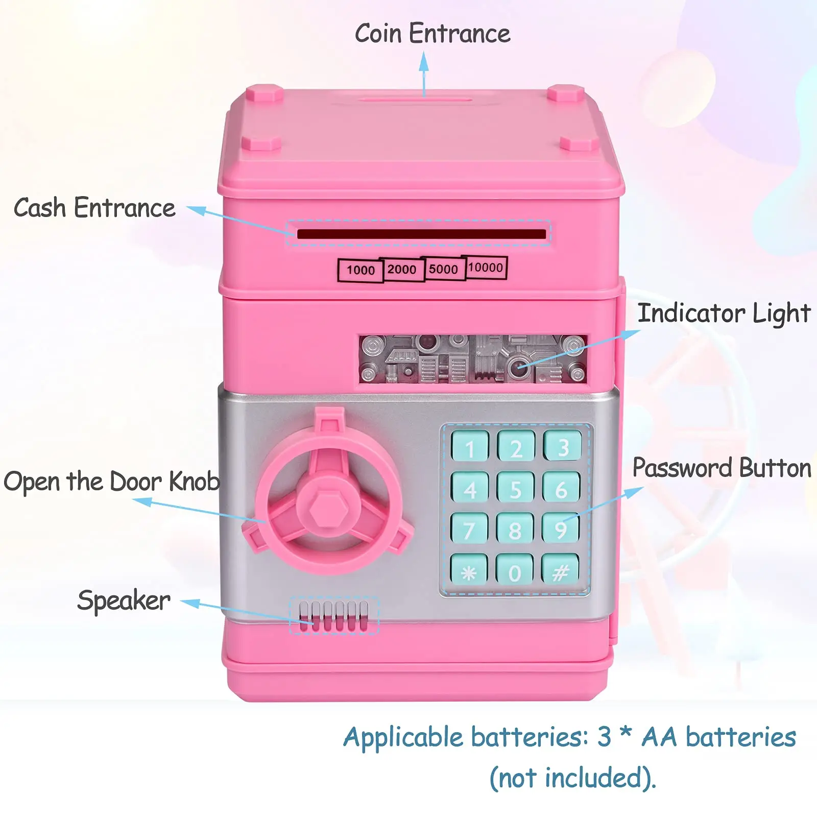 New educational toys electronic with password music cash box money money savings box money saving box for kids