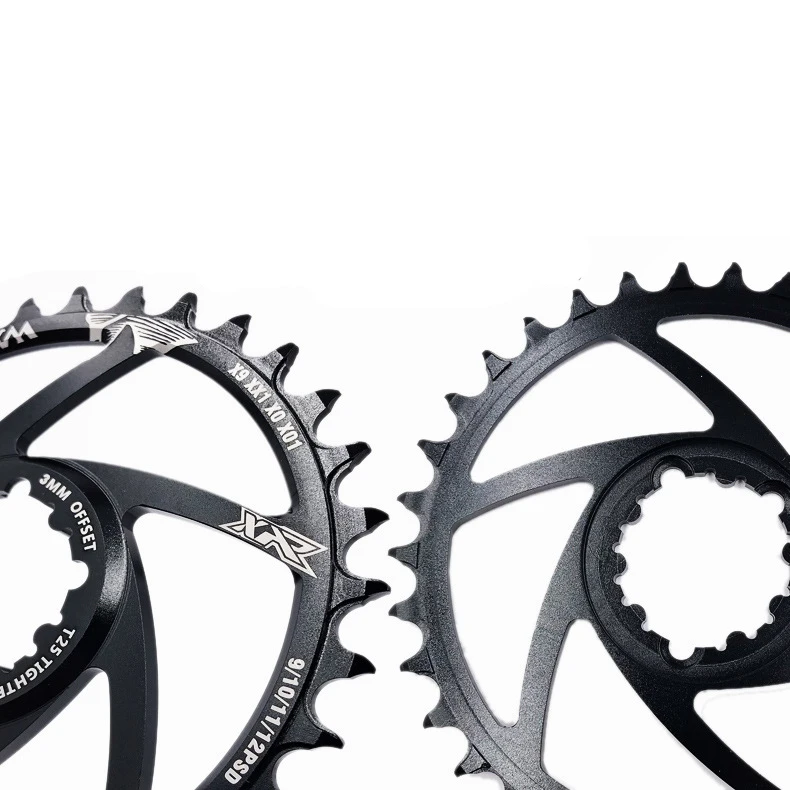 VXM one-piece direct-mounted disc offset 3 degrees speed-linked single-speed X9 XO XX1GXP bicycle chainrings