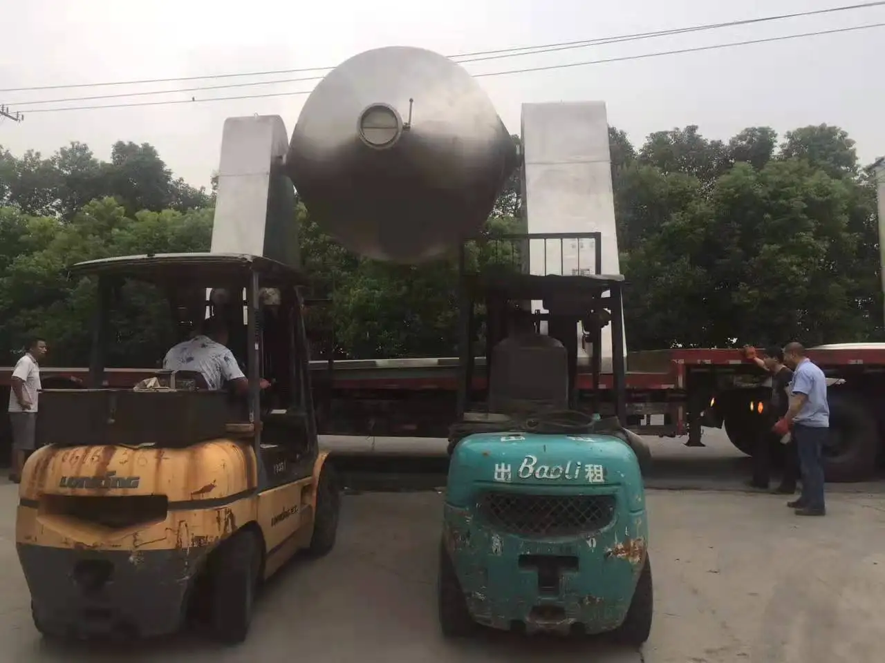 chemical powder viscous fluid mixing machine w powder mixer W-1000 double cone mixer