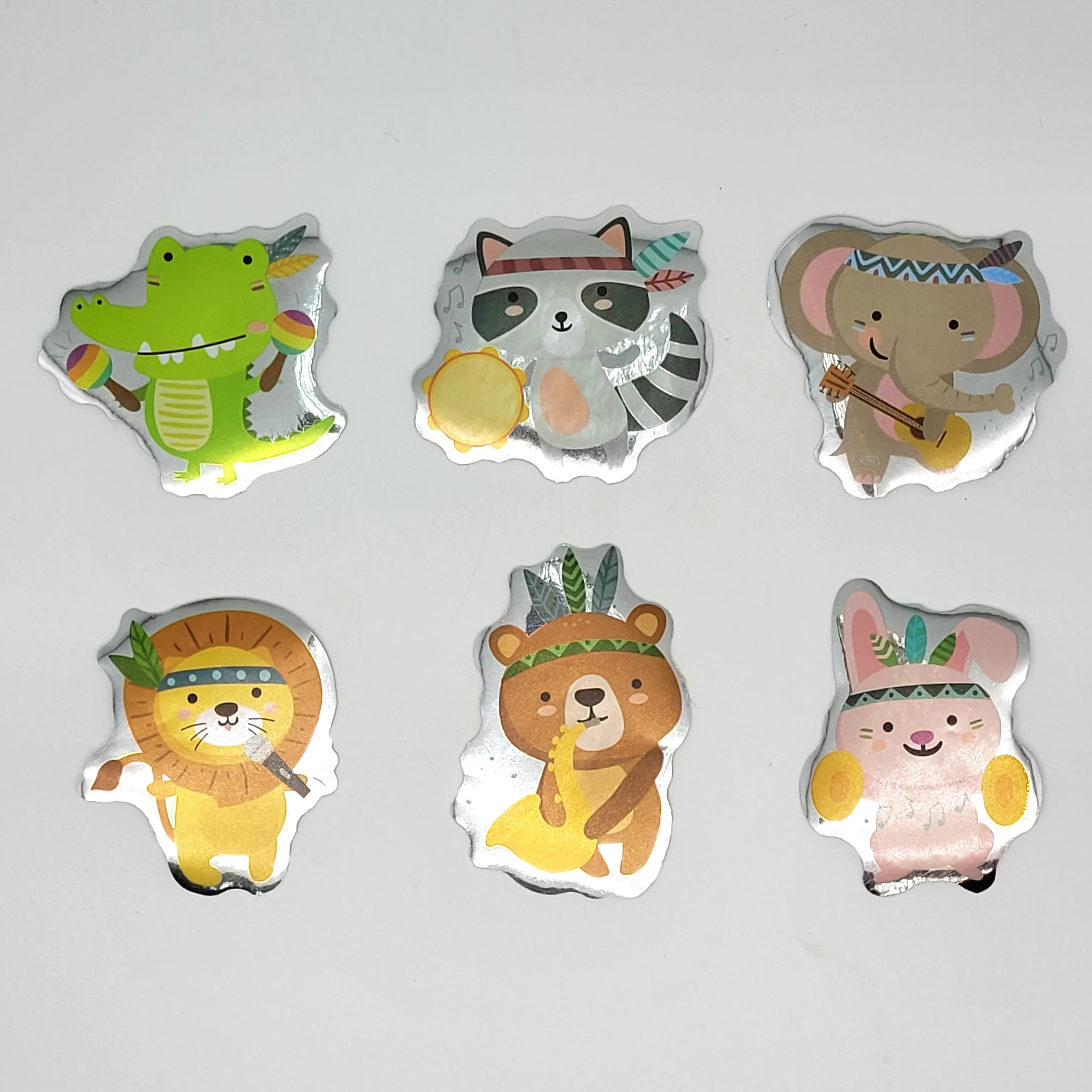 Custom No Glue Self Adhesive Removable Reusable Cartoon Stickers For Kids