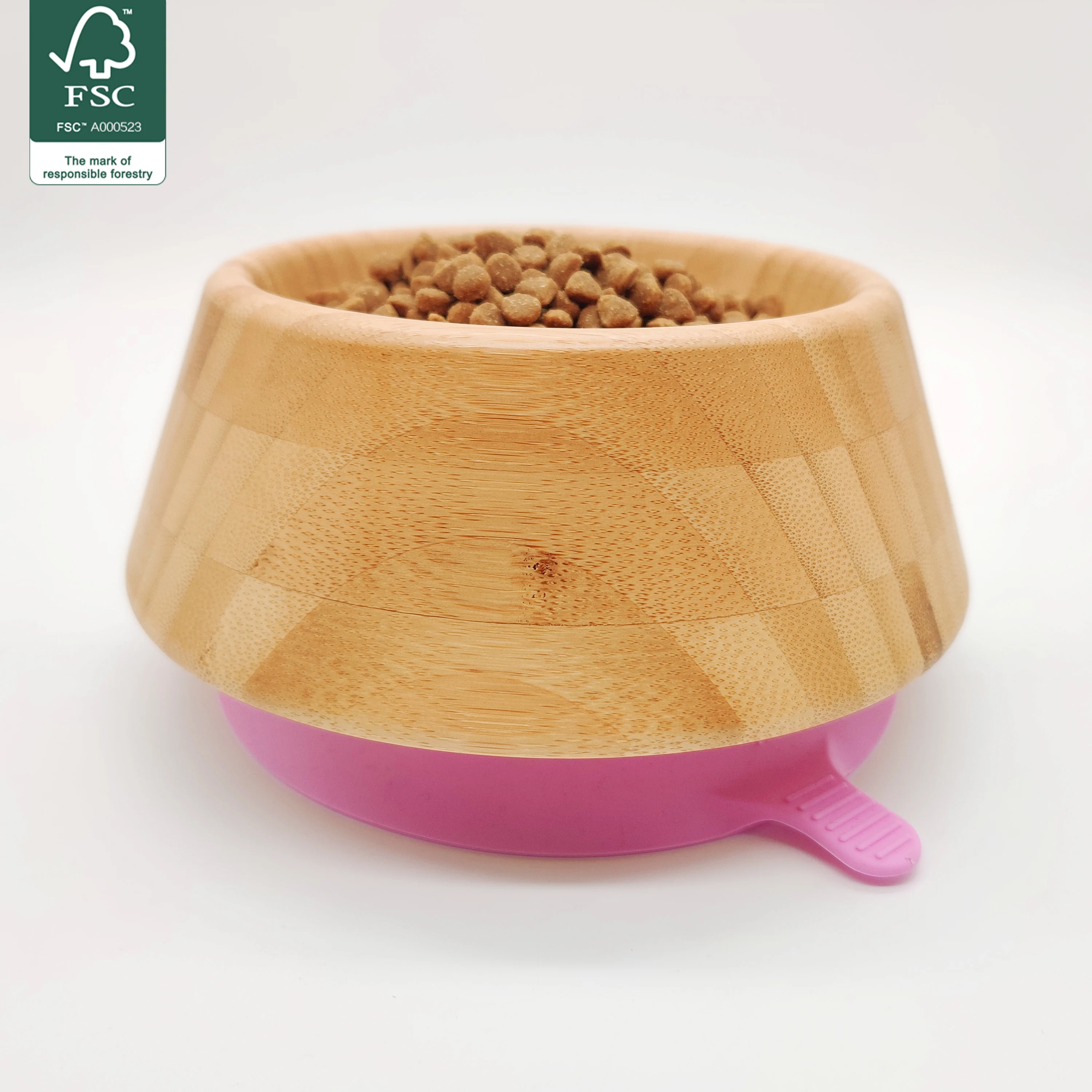 Hot sells Bamboo pet tableware non-slip tableware dog bowl Cat bowl