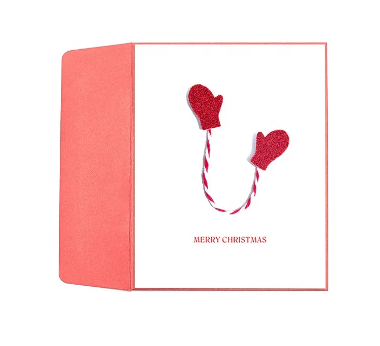 Sweet Holiday Handmade Paper Cards, New Designed Boxed Warmest Christmas Greeting Cards