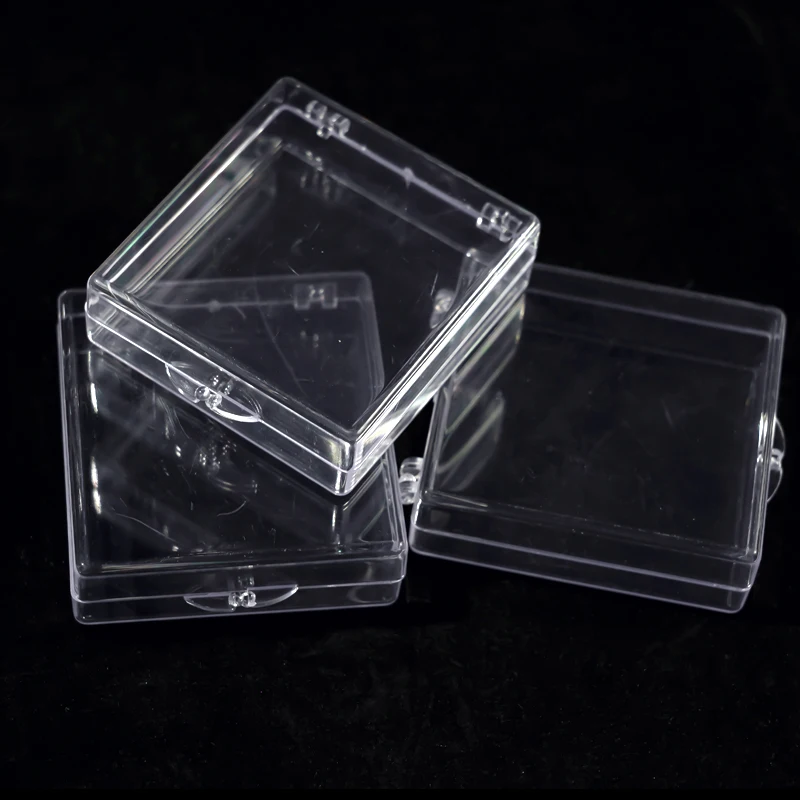 nail wearing gift box high-end transparent square packing box for press on nail false nail organizer fake Jewelry storage