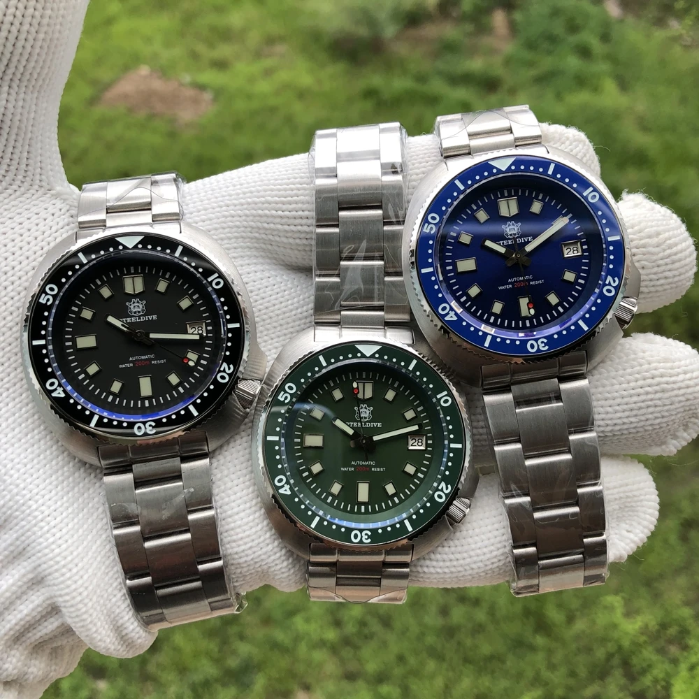  Хит продаж бренд STEELDIVE SD1970 модернизированные двухцветные светящиеся Керамические механические часы для дайвинга NH35 200