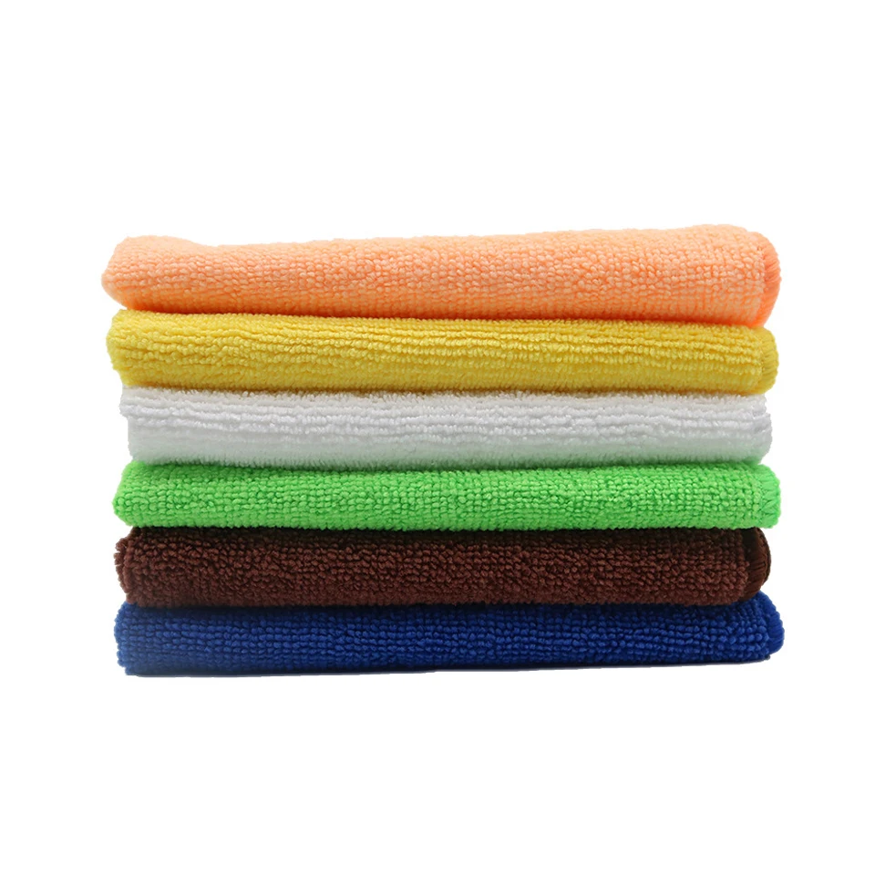 Cotton square towel spot cleaning power strong absorbent soft dirt resistance flat woven small towel kitchen rag hand towel
