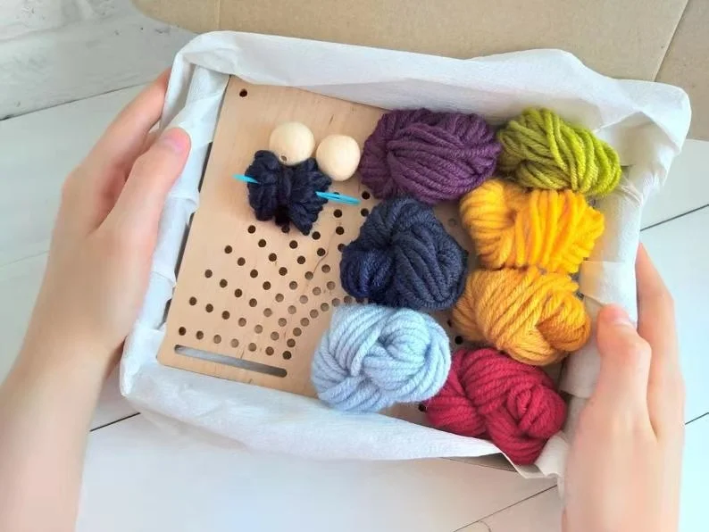  DIY Монтессори обучения вышивка легкие стичи искусство и ремесло деревянная Радуга шнуровка доска швейные наборы для