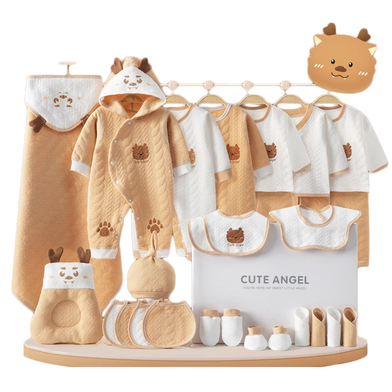 Custom Newborn Babies Gift Box Pure Cotton Clothing Sets Casual 22pcs 24pcs 26pcs New Born Baby Clothes Sets