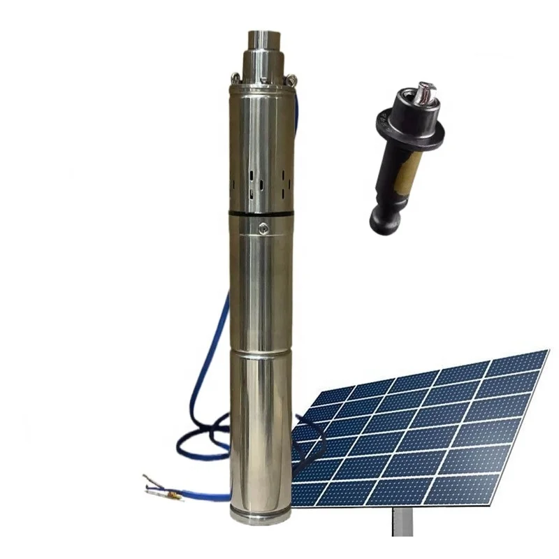 DC 24V48V Submersible Pump 3 Inch Solar Water Pump Irrigation Solar Screw Pump