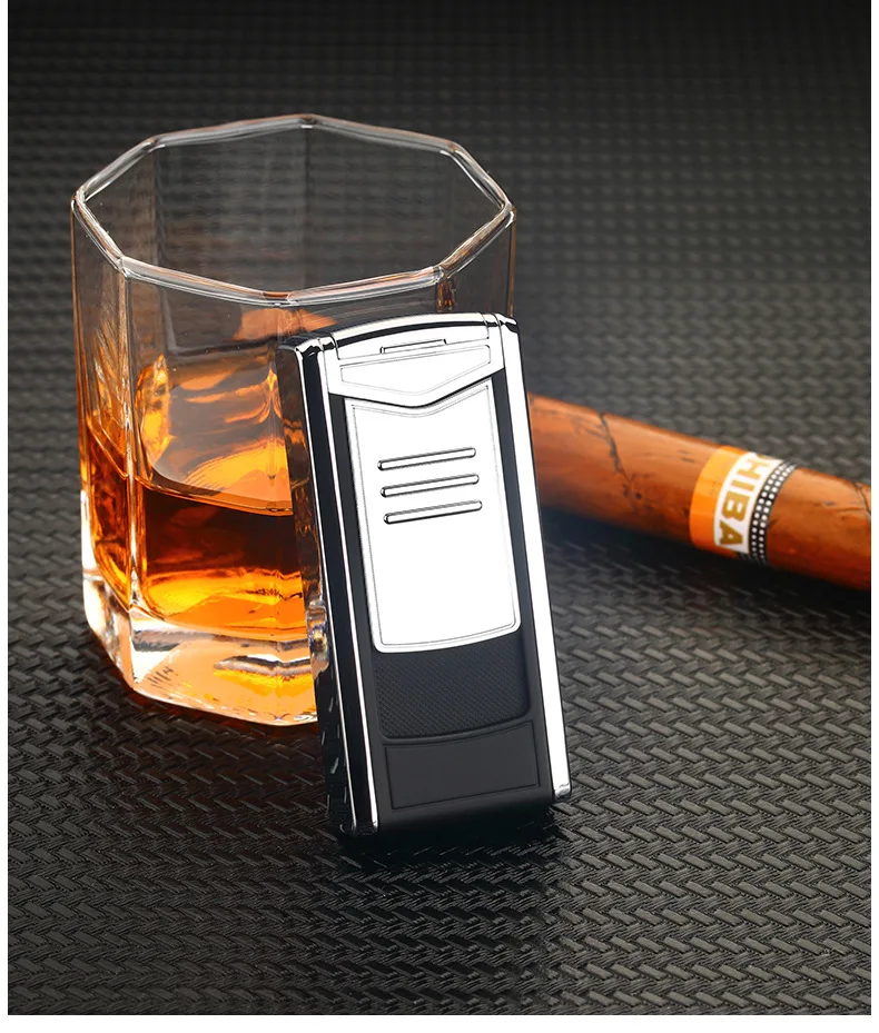 Refillable butane cigarette windproof Torch cigar lighters smoking lighter jet flame Isqueiro cigarette Gas torch lighter