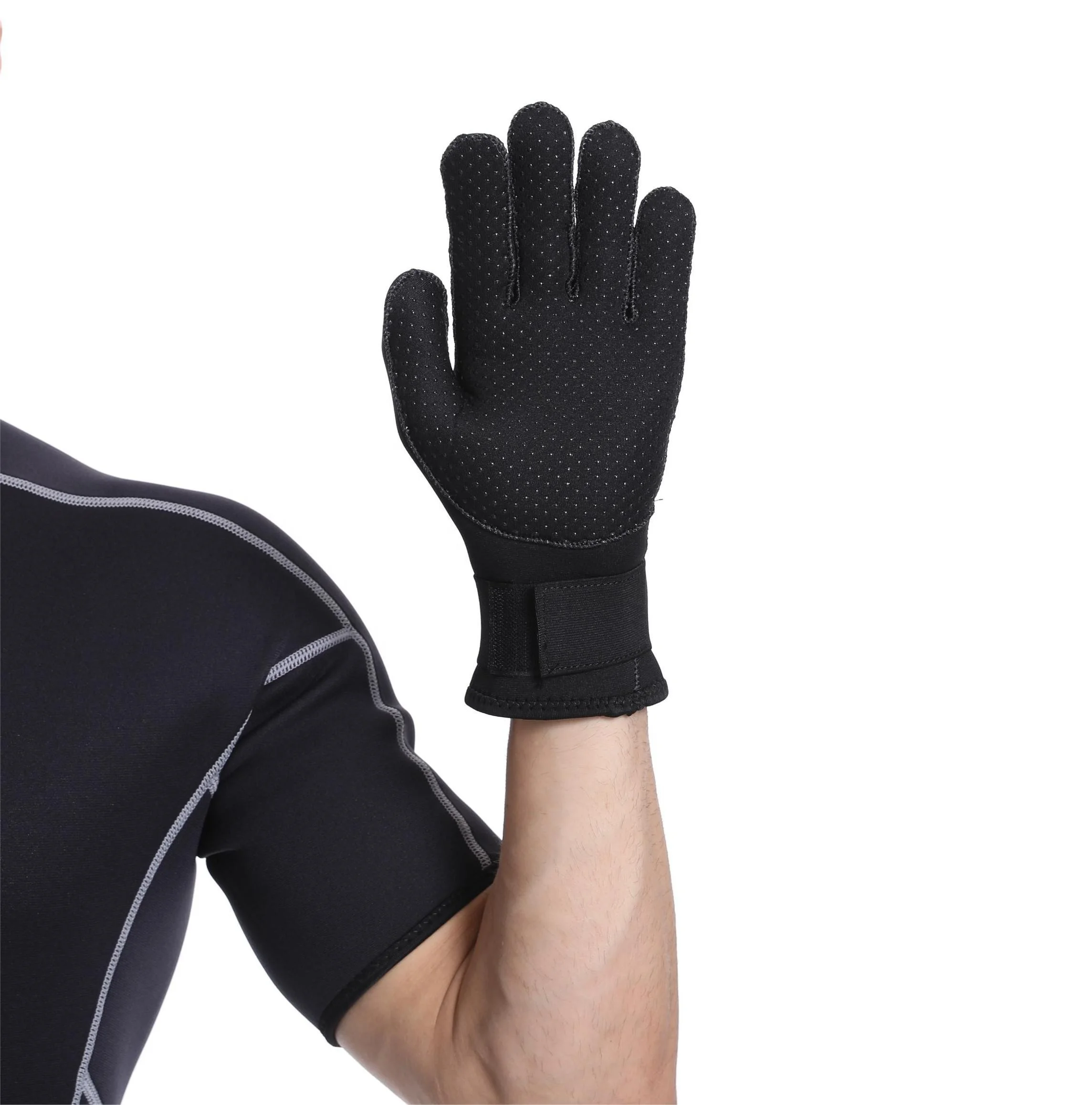 Factory custom 3mm 5mm Neoprene Diving Gloves Waterproof Anti Slip Flexible 5 Finger Scuba Swimming Diving Gloves