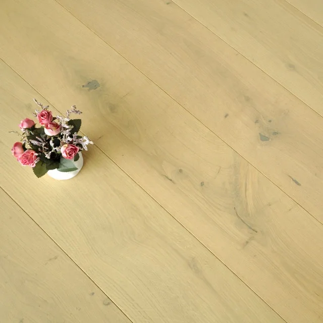 New arrival color natural white oak engineered timber flooring for villa