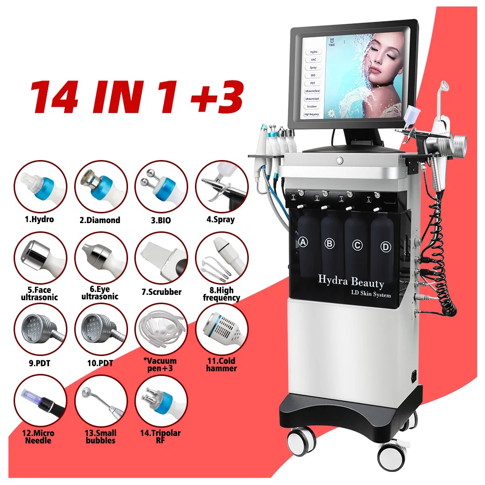 OEM Hydra Diamond Facial Aqua Peeling Hydro Oxyge Jet Crystal Microdermabrasion Hydra Dermabrasion Facial Machine