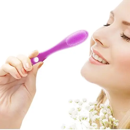 Multi Functional lip brush applicator wholesale Tiny Exfoliate Nose Pore Cleansing Exfoliator Silicone lip scrub brush