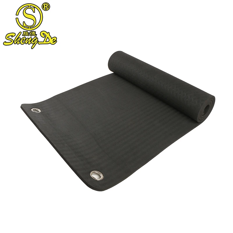 Wall Holder Double Face Tie Dye Wave Custom Logo Hangable Yoga Mat With Hanget Eyelet And Hanger Hole, Pilates Mat For Hanging