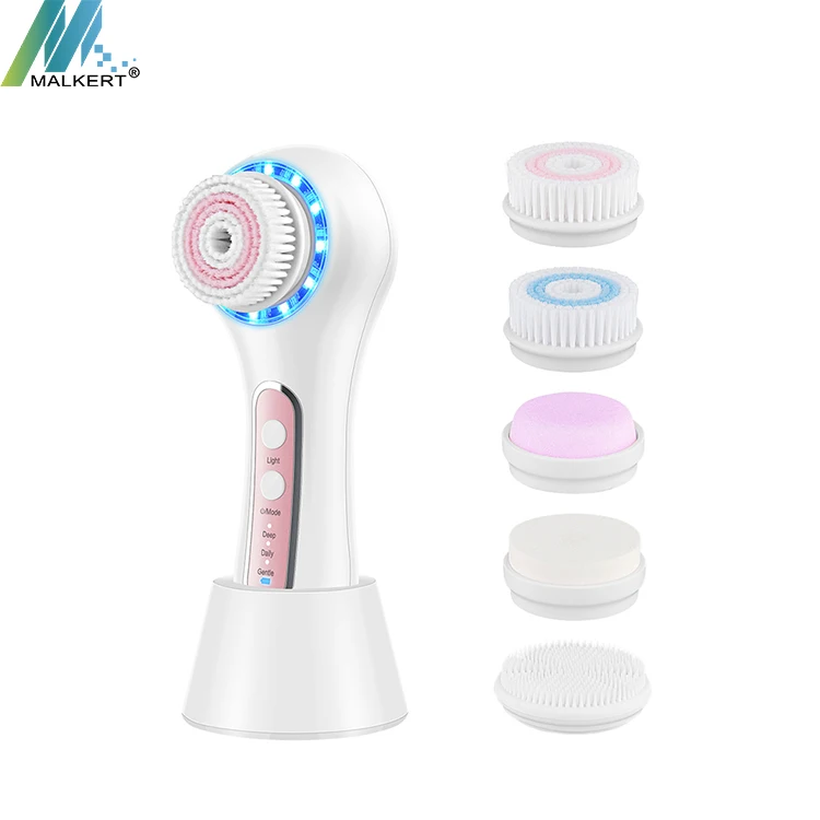  2021 Hot Selling multi-function spin Electric Silicone Face brush for Pore cleaner With exfoliating autofoaming