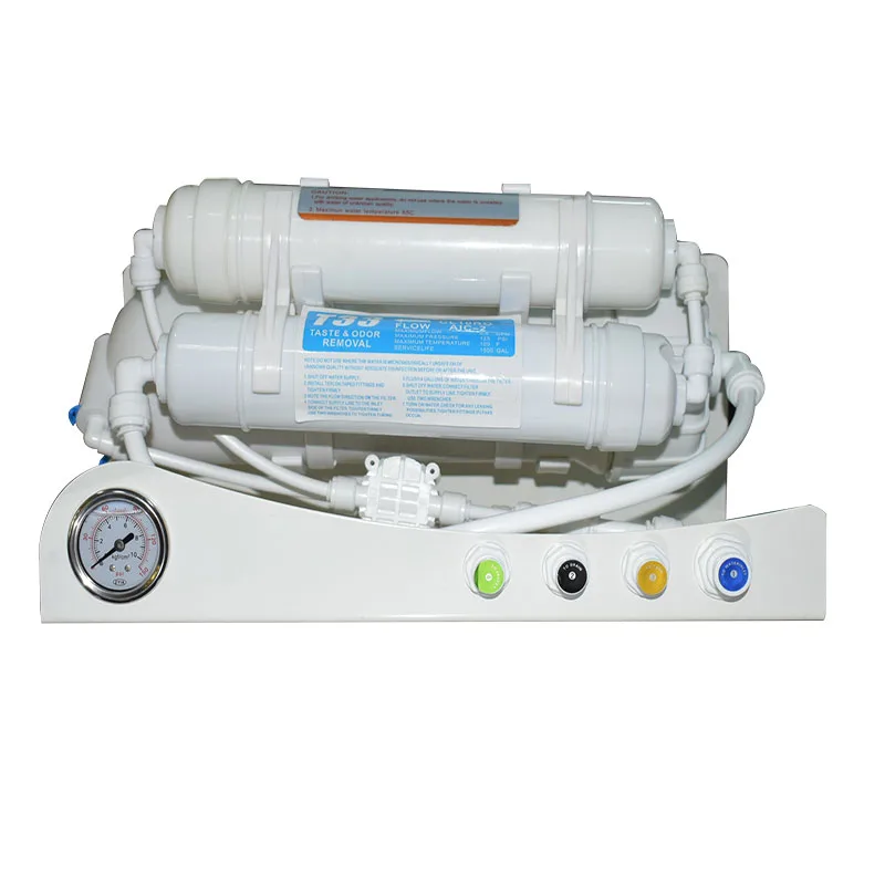 Natural Residential Replacement Quick Fitting Household 50Gpd 75G 3 Stages Mini Water Filter System Chlorine Removal