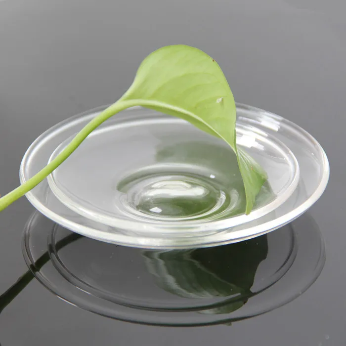 9cm Diameter Glass Tea Cup Saucer Coffee Mug Saucer