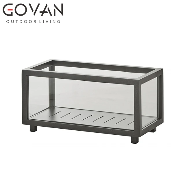 Modern design garden accessories high lightfastness outdoor rectangular light box