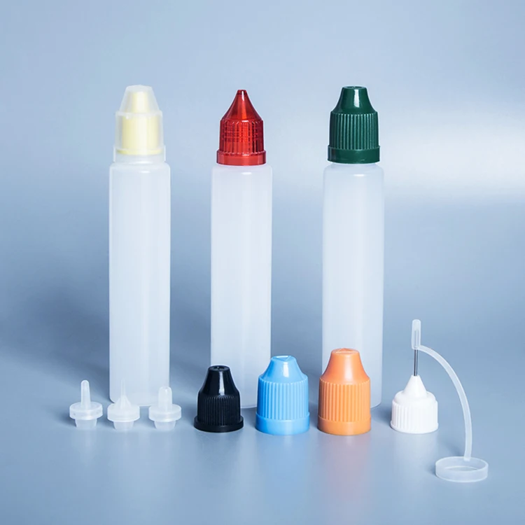 200 Pcs Labs 10ml 15ml 60ml 100ml Plastic Squeeze Bottle Oils Saline Drops Eye Liquid Drop Bottle with 15 mm Neck Childproof Cap