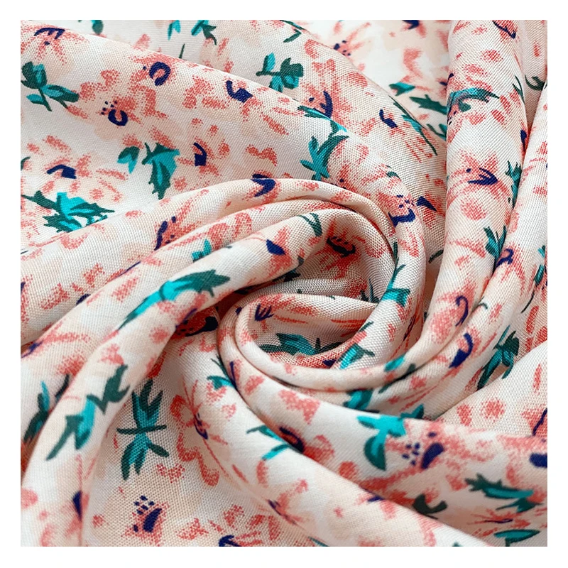 Оптовая продажа, высококачественная ткань из искусственного шелка с индивидуальным принтом «Challis», 100%