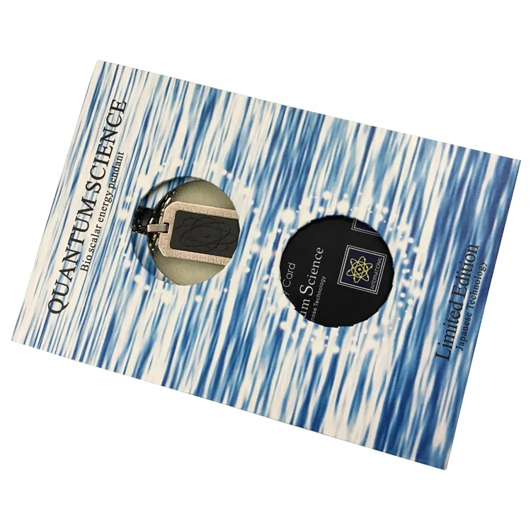 Ebuty EMF Protection Scalar Energy Lava Stone Japanese Energy Necklace Quantum Pendant with 4 Stones