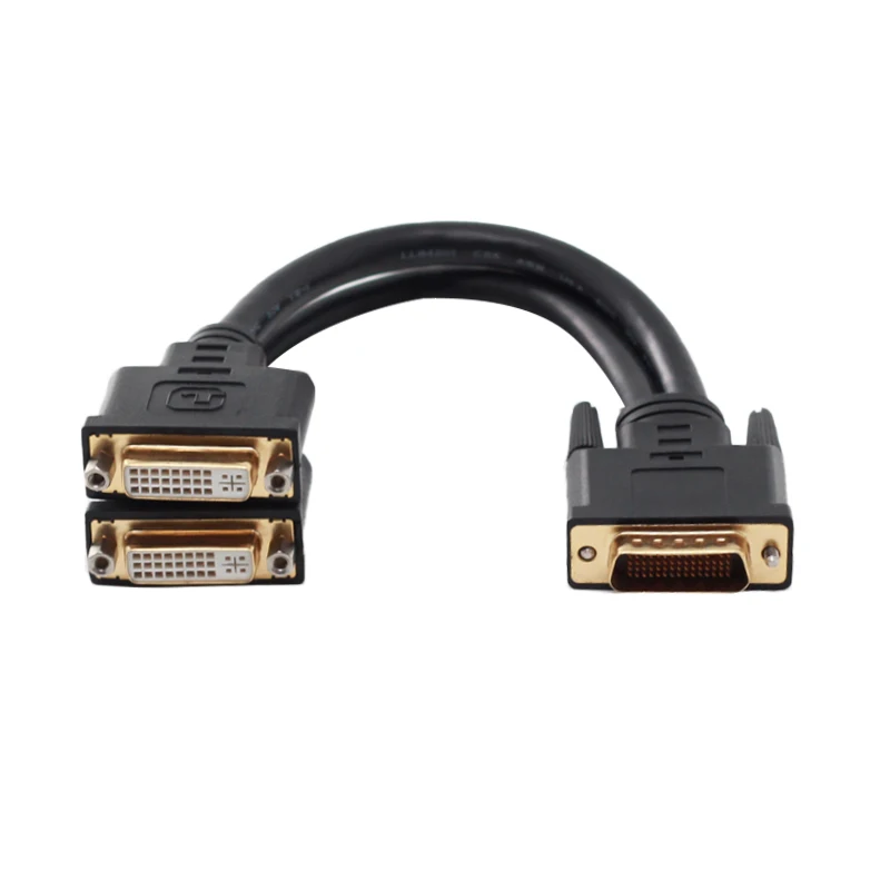 8 Inches DMS 59 to Dual DVI-I Cable DMS59 to 2x DVI Y Splitter  Cable