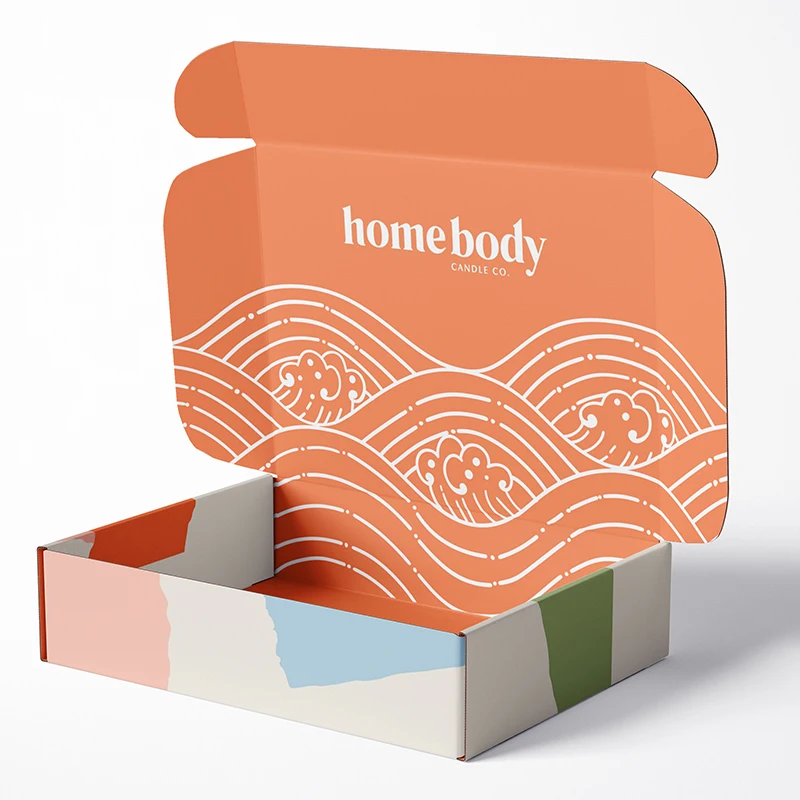 Wholesale printed  foldable corrugated small shipping boxes custom logo cardboard mailer box for Skin care/Hat/jewellery