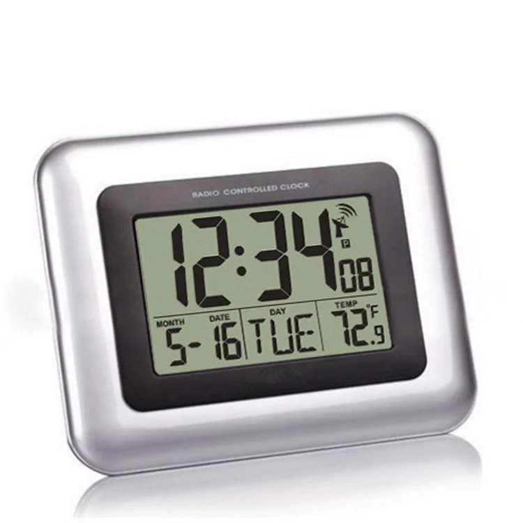 KH-CL106 Desktop Alarm Decorative Simple Design Digital DCF RCC Promotional Mounted Stylish World Time Zone Wall Clock