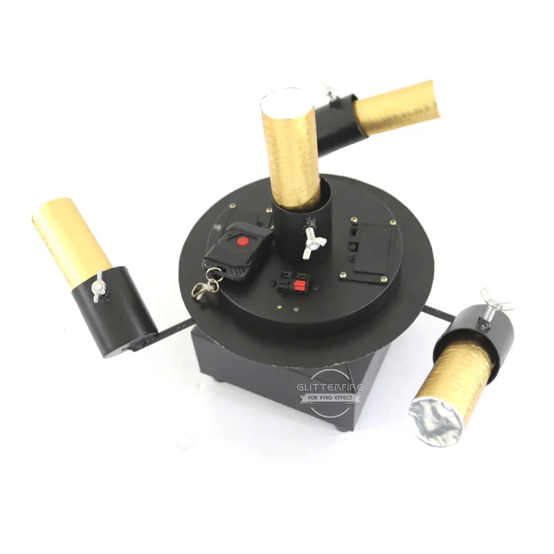 4 Head ground rotate cold fountain fireworks display wedding machine stage spinning flower fireworks ignition system for party