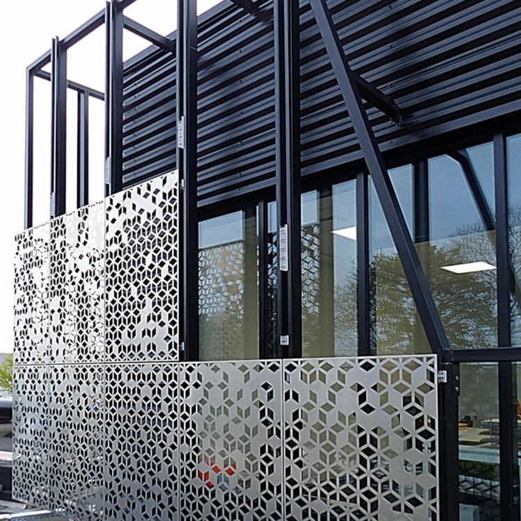 Curtain Wall Cladding Metal Aluminum Perforated Panels Aluminium Facade Residential