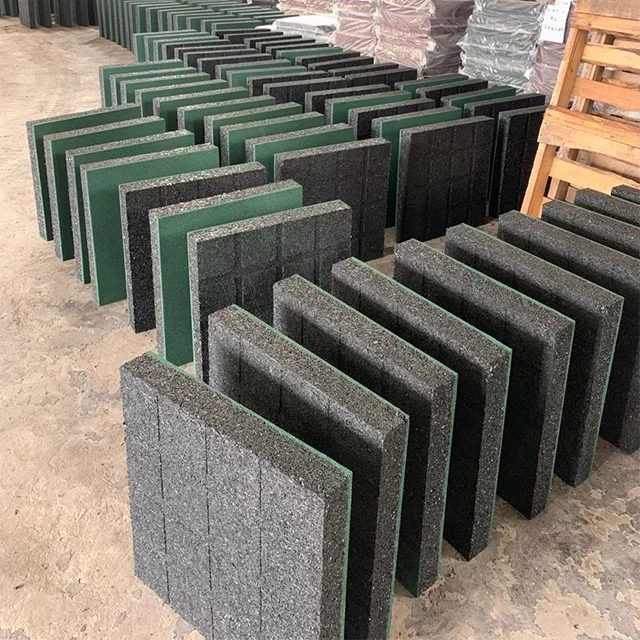 50MM Non-Toxic Playground Rubber Flooring Recycled Rubber Floor Mat Playground Floor Epdm