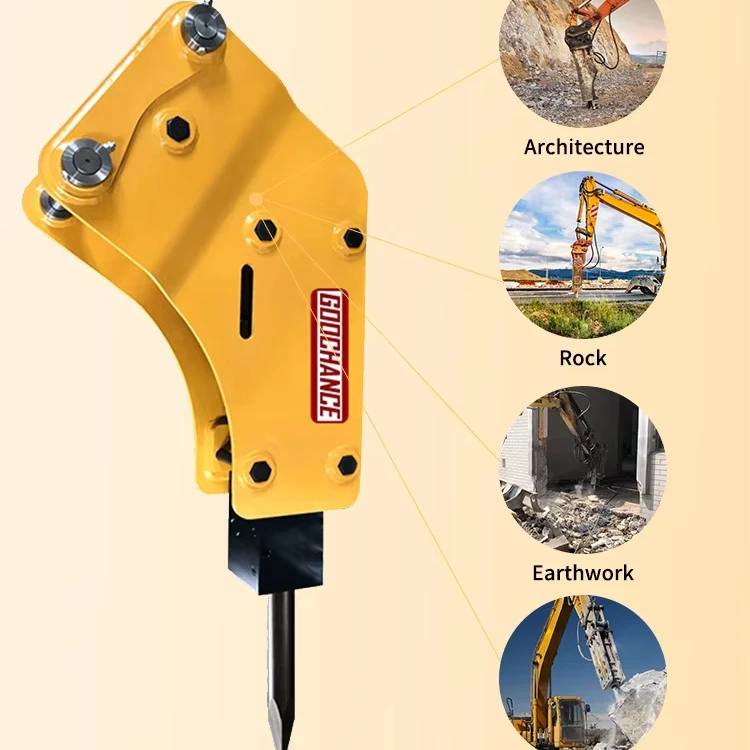 Concrete breaker for excavator skid steer rock hammer hydraulic breakers for sale for tractor excavator