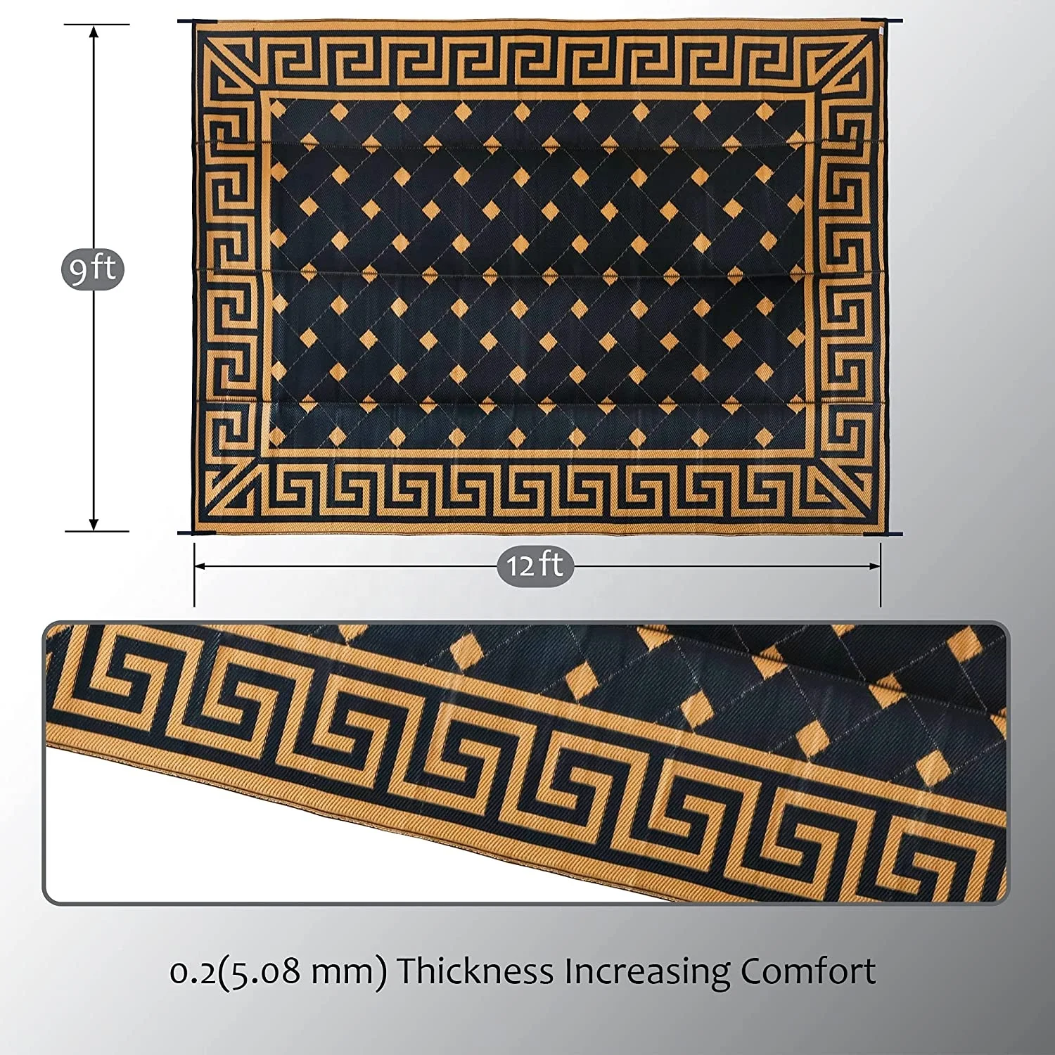 Outdoor Use Rug and Carpets Modern Design Outdoor Rectangle Geometric Customized Color