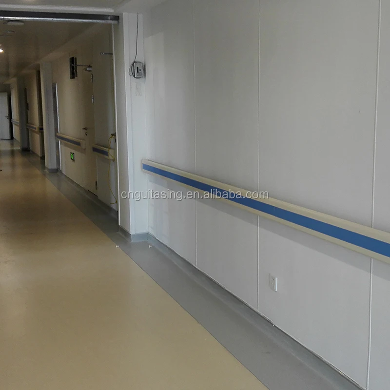 
elderly non-slip pvc plastic medical hospital hallway handrail 