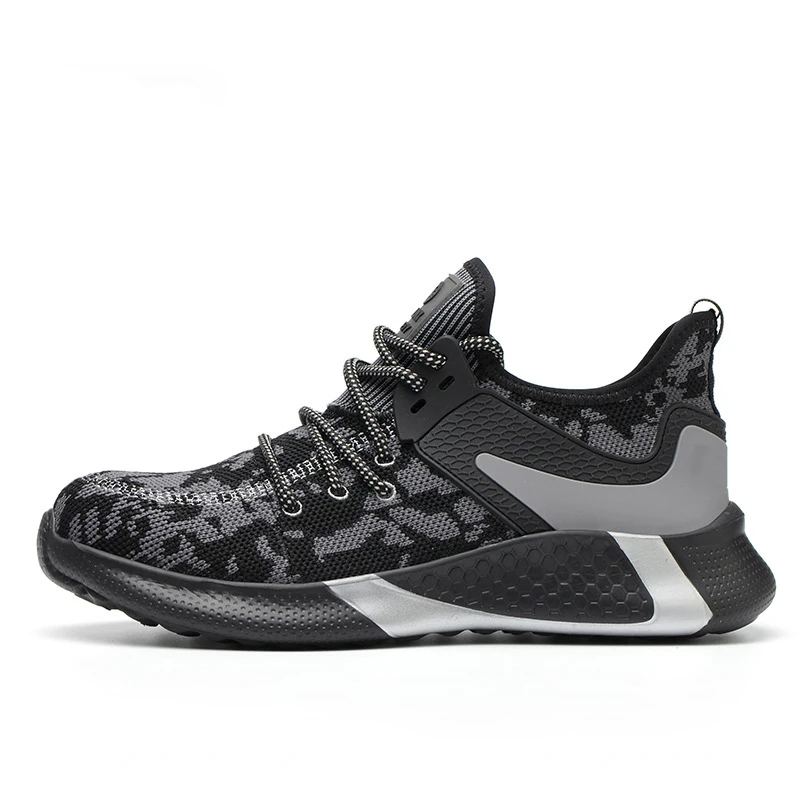 Men Sneakers Men Outdoor Safety Shoes Breathable Mesh Safety Shoes