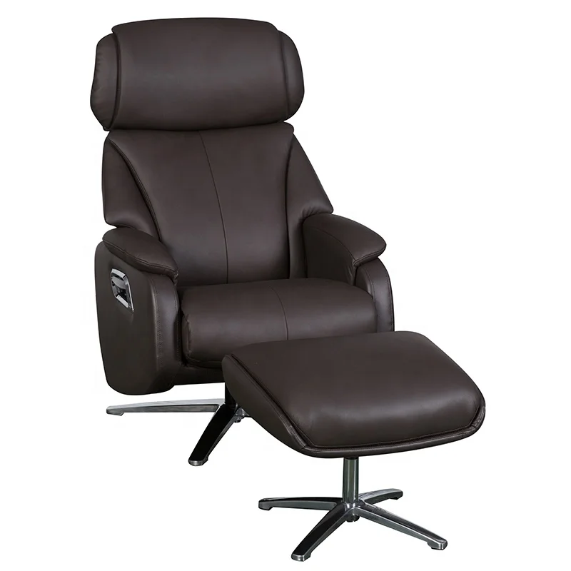 Top quality Henglin brand living room furniture New Design 360 degree swivel Manual recliner chair with seperate footrest