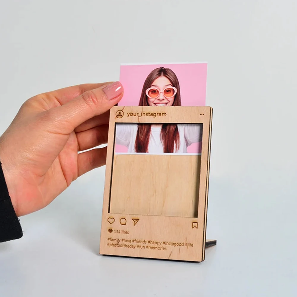 Pafu Custom Wood Photo Mini Frames Home Table Decoration Youth Style Plywood Picture Holders