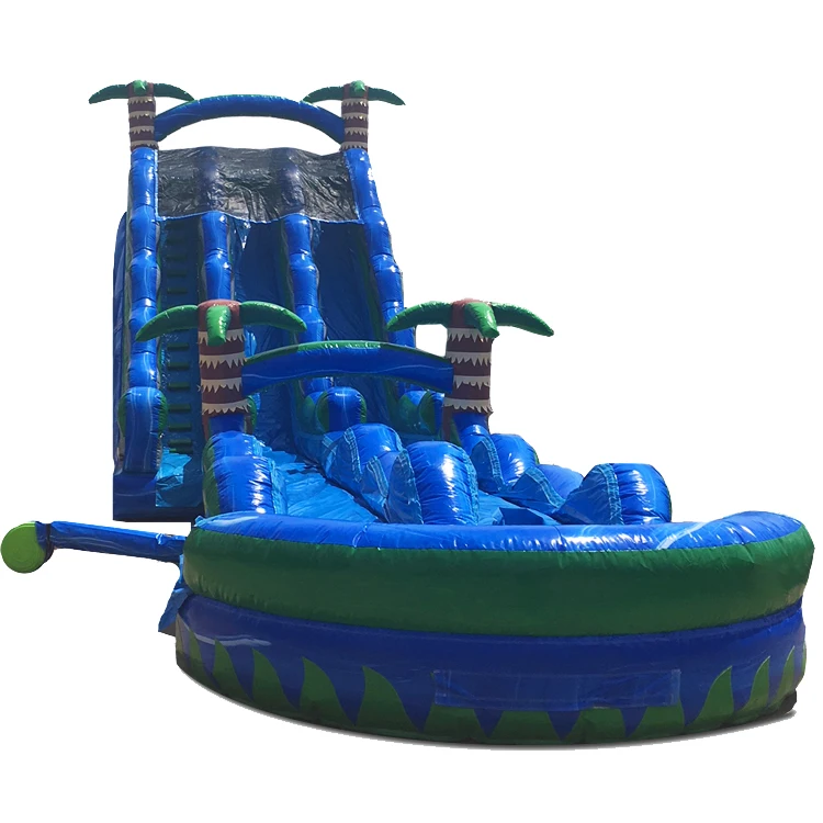 
Tropical water slide inflatable pool giant inflatable water slide for adult banzai inflatable water slide 