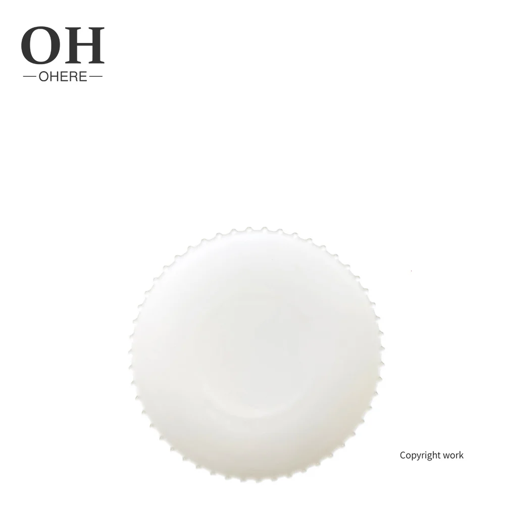 luxury white round beads decoration dishes plates dinnerware set porcelain dinnerware bone china ceramic for wedding and rental