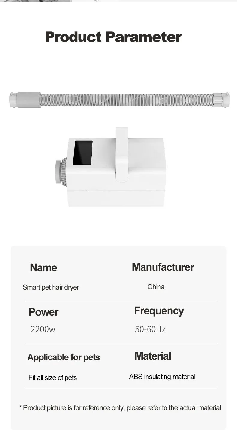 Professional 4-in-1 Pet Grooming Hair Dryer with Heating Function 3-Speed Adjustable Dog Hair Dryer