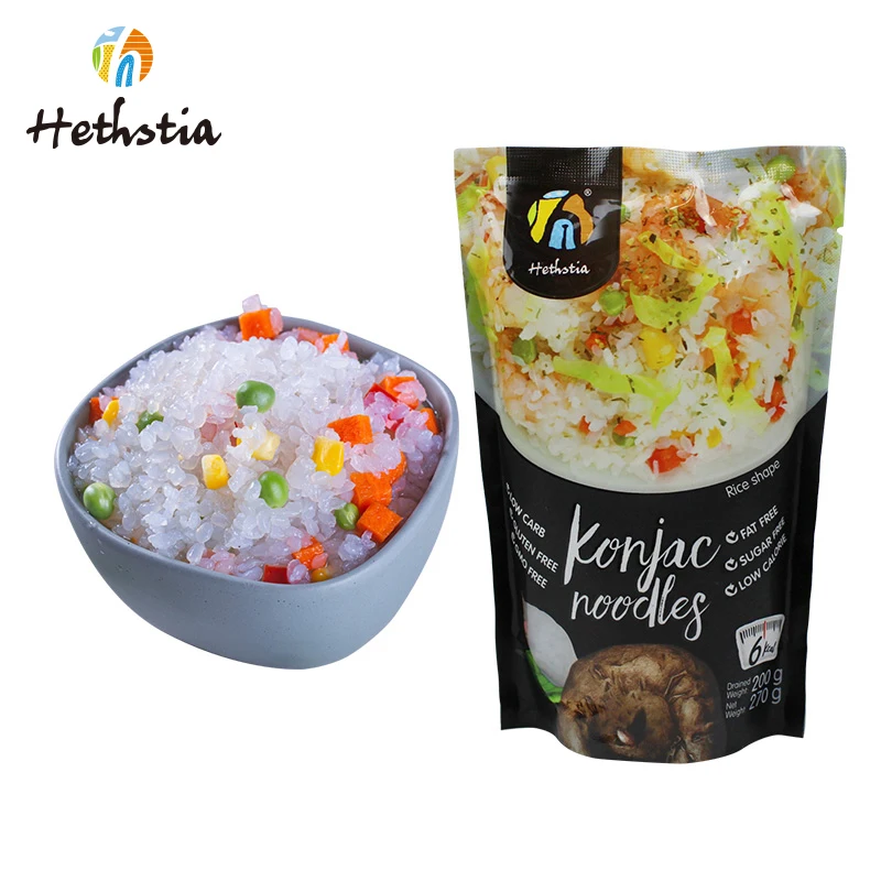 Instant Low Carb Slimming High Dietary Fiber Konjac Rice Keto Friendly Food Shirataki Rice