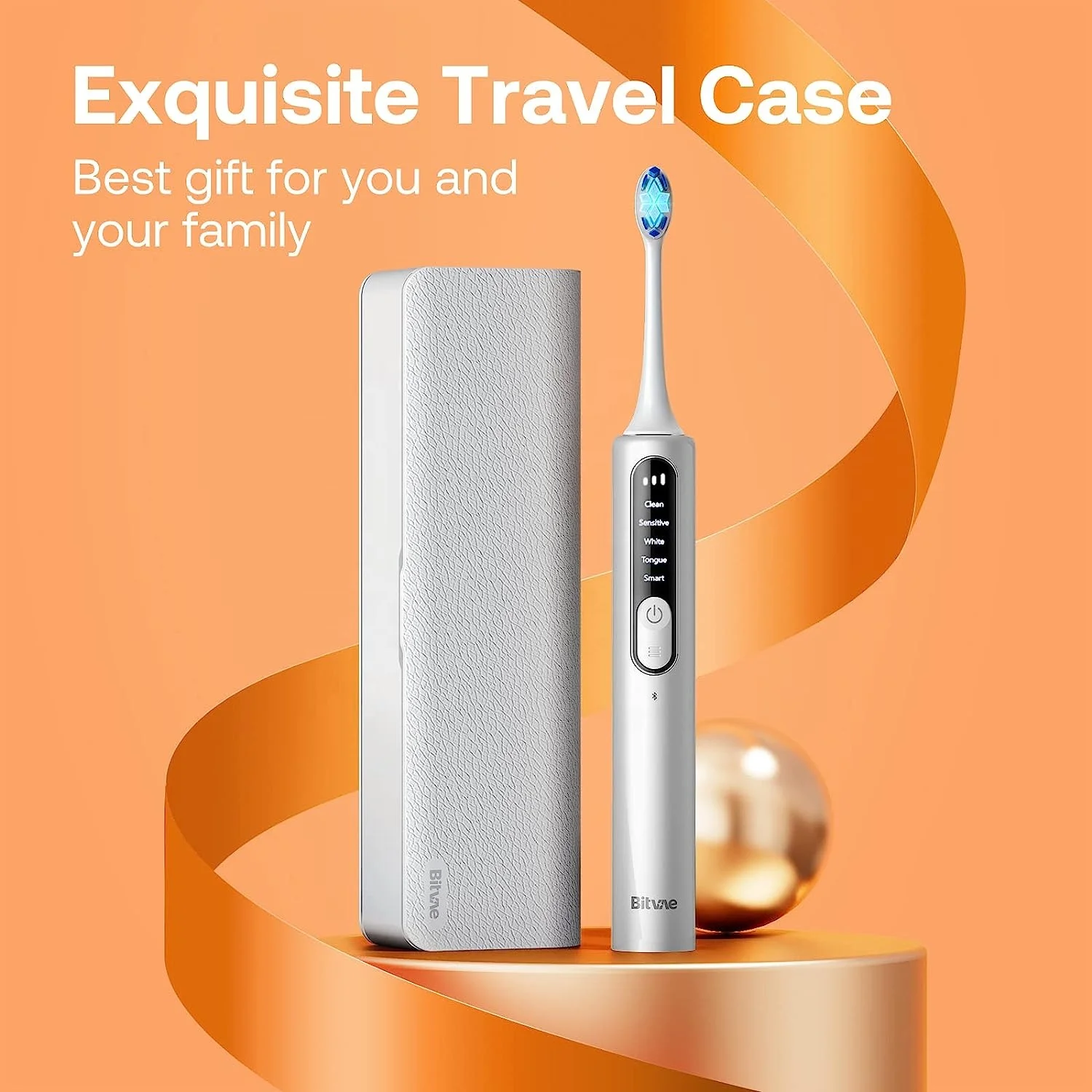 Bitvae S3 Rechargeable Electric Power Toothbrush with Pressure Sensor