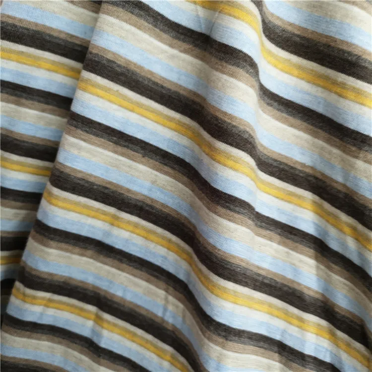 Striped Jersey Knit Fabric Cotton Stripe Jersey Fabric