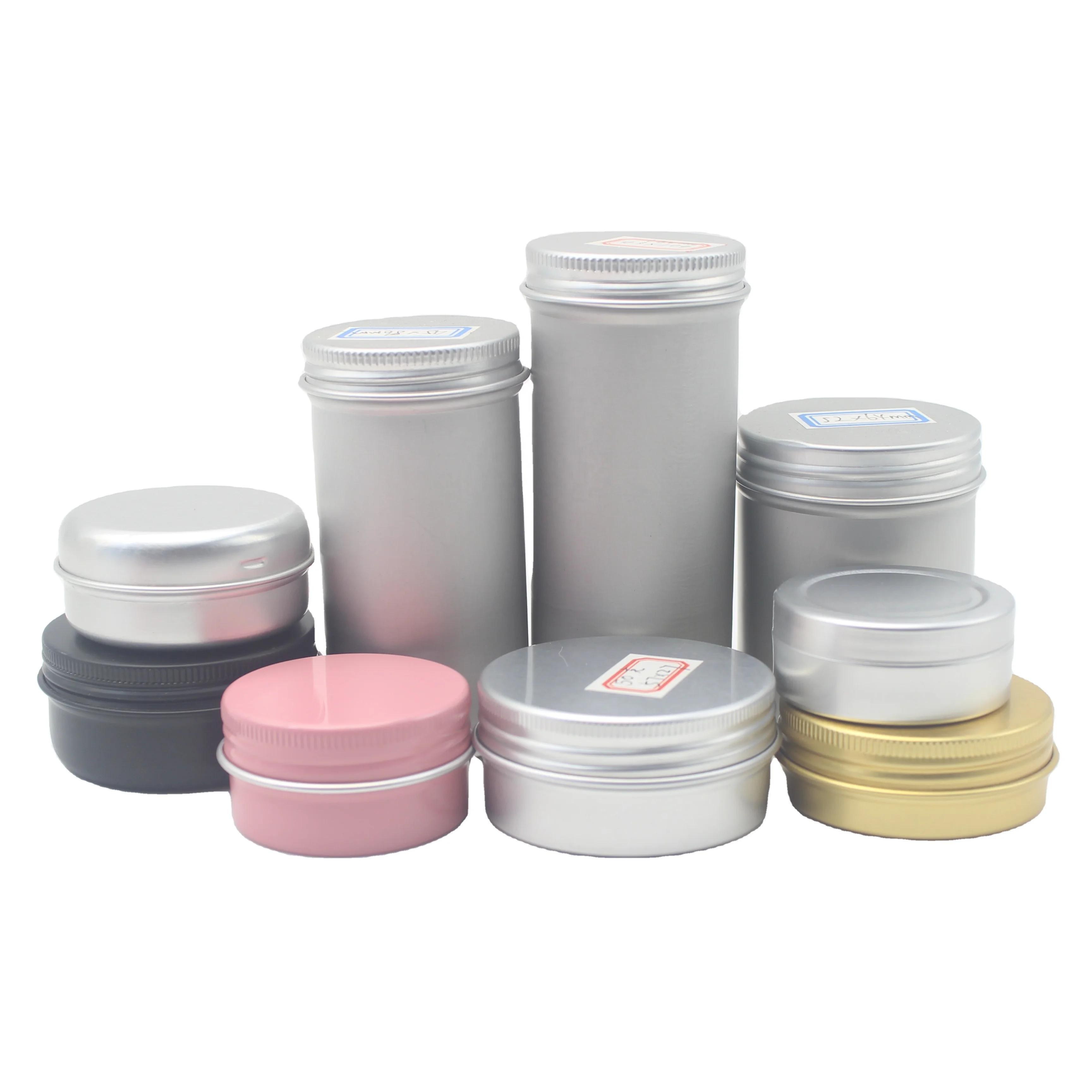 А так же 30 г 50 80 Черный Косметический алюминиевые банки с винтовой крышкой для использования в уход за лицом крем