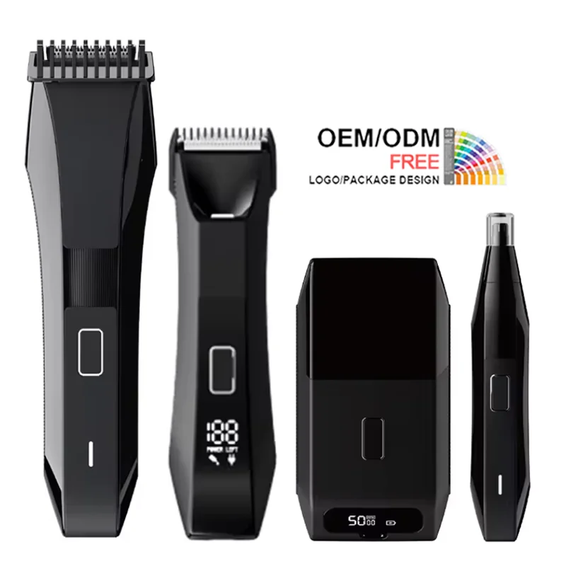 PRITECH ipx7 waterproof hair trimmer cordless groin hair cutting washable hair clipper