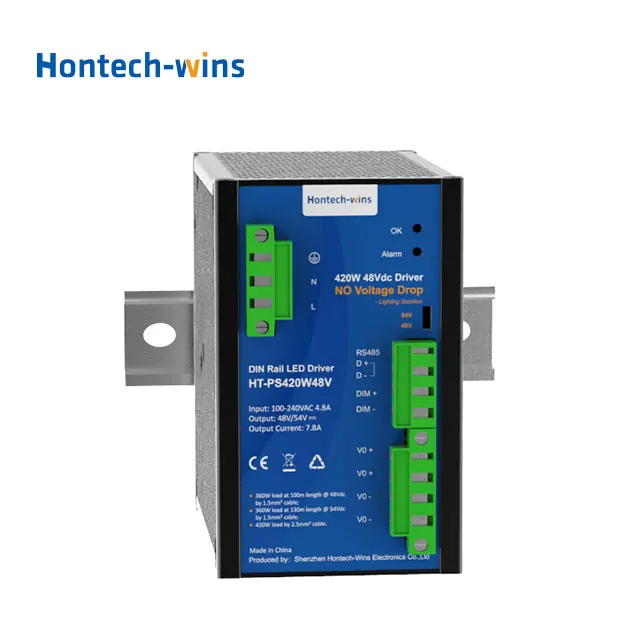 420W DIN Rail No Voltage Drop 0-10V LED Driver
